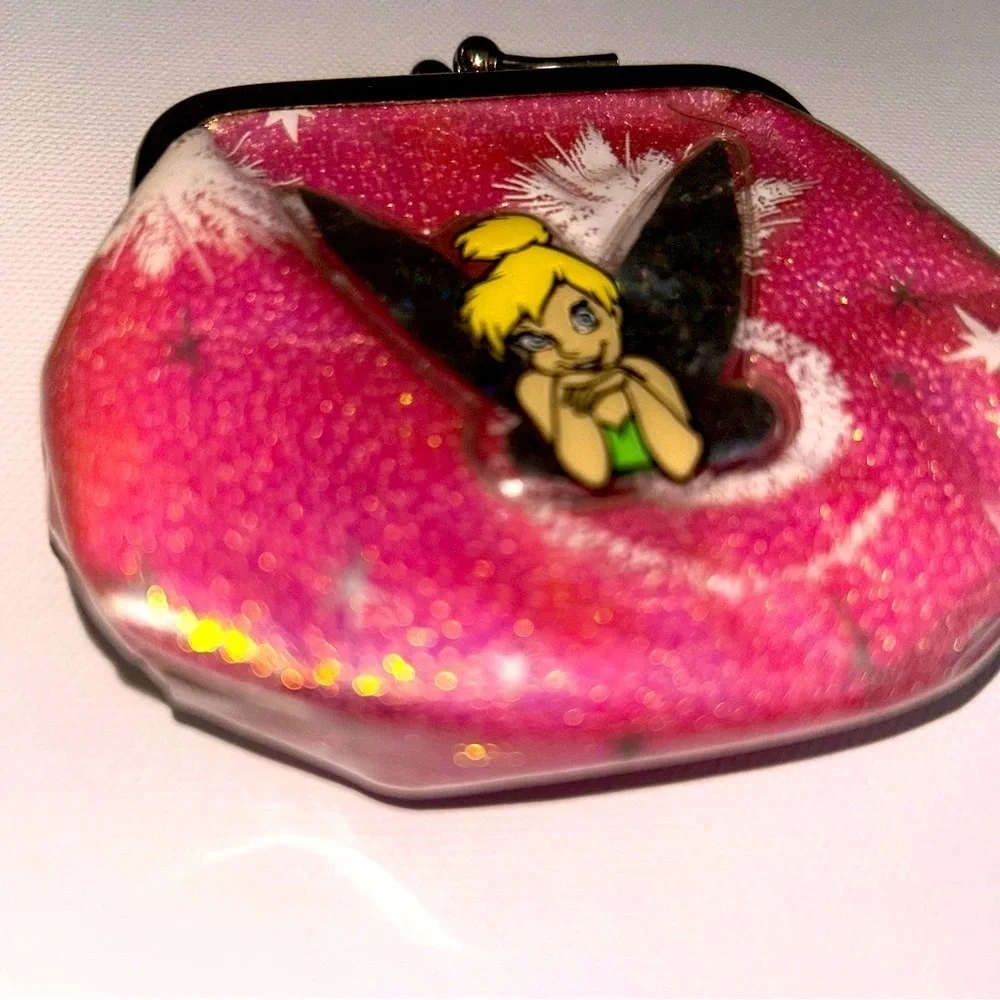 The Disney Store Tinkerbell Pink Coin Purse Mini Girls Clutch
